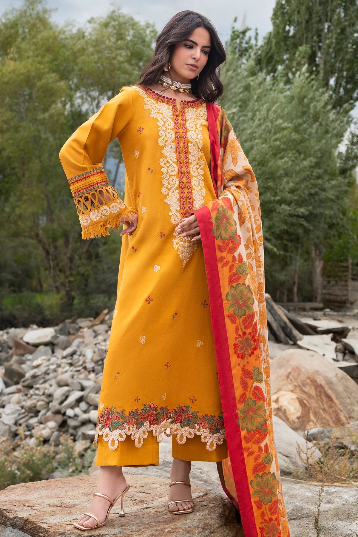 3-PC Unstitched Peach Leather Collection PSW6-16
