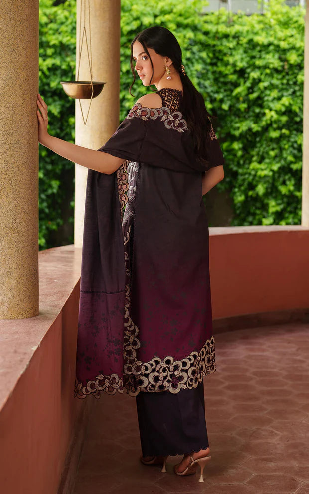 Siera LWC25-09 | 3pcs Embroidered Unstitched Winter