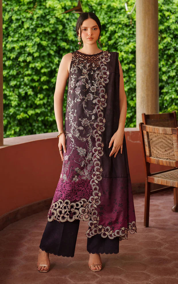 Siera LWC25-09 | 3pcs Embroidered Unstitched Winter