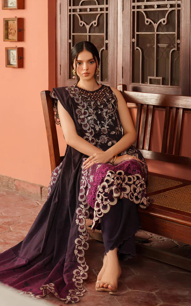 Siera LWC25-09 | 3pcs Embroidered Unstitched Winter