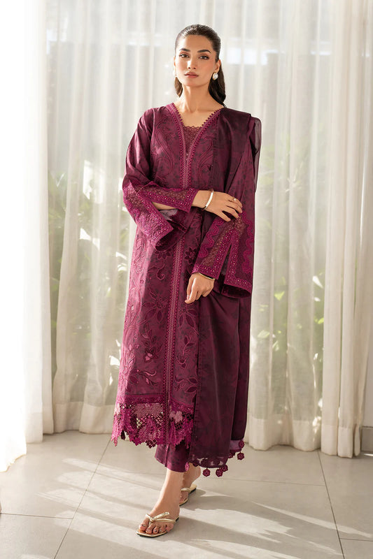 EMBROIDERED PRINTED LAWN UF-4098