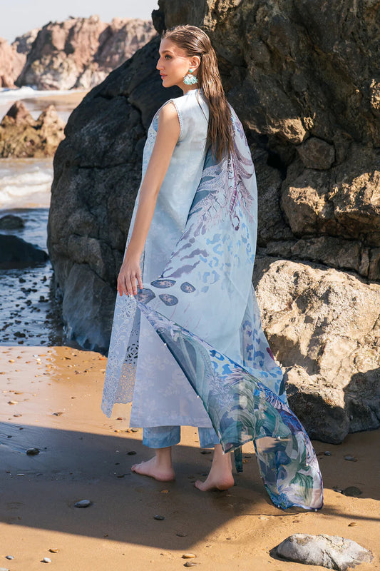 EMBROIDERED PRINTED LAWN UF-4109