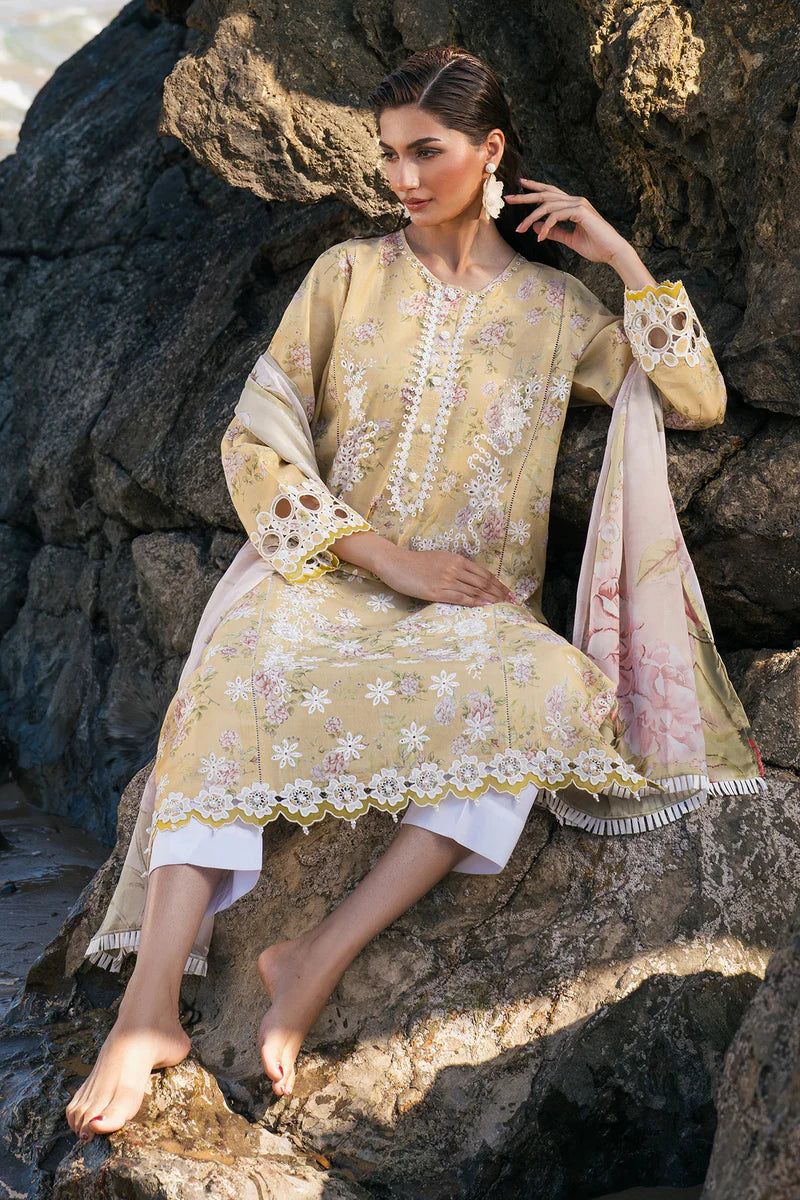 EMBROIDERED PRINTED LAWN UF-4110