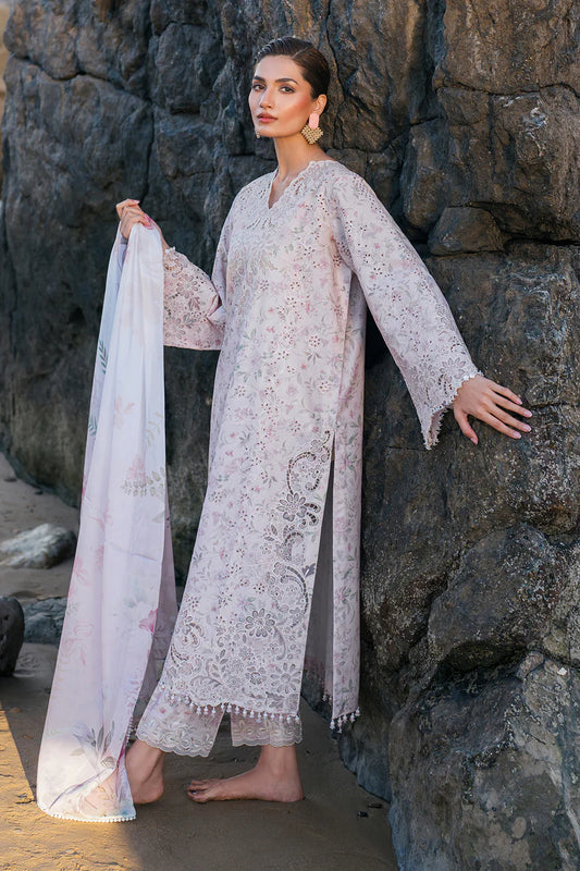 EMBROIDERED PRINTED LAWN UF-4130