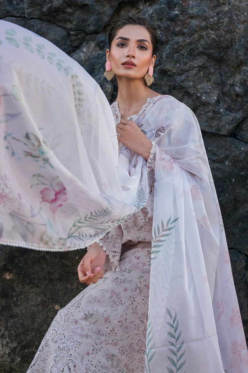 EMBROIDERED PRINTED LAWN UF-4130