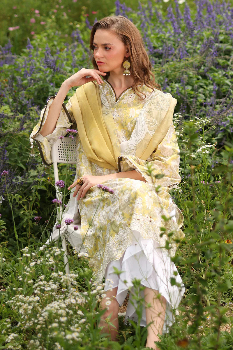 EMBROIDERED PRINTED LAWN UF-4229