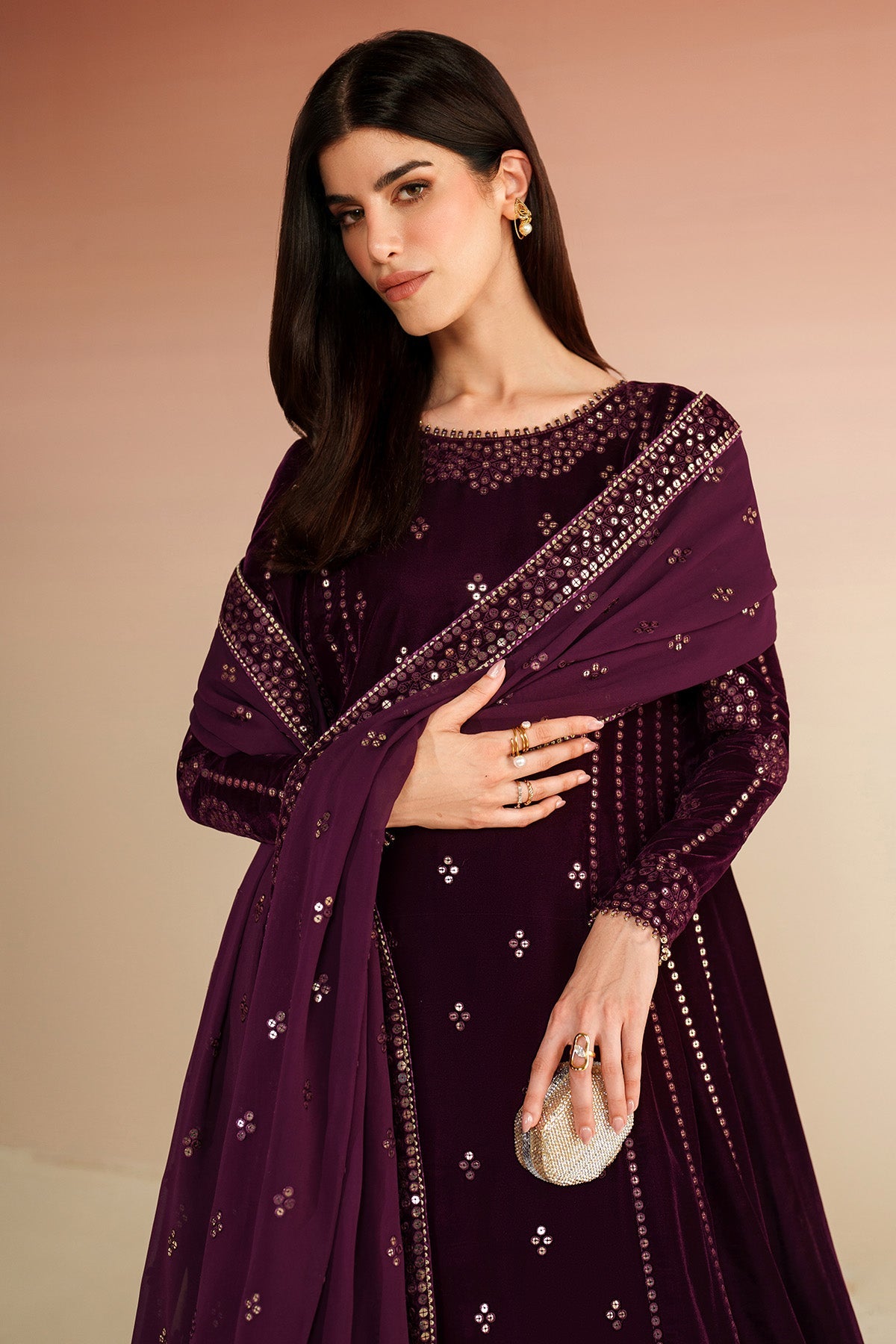 Embroidered Velvet Formal VVF D-1