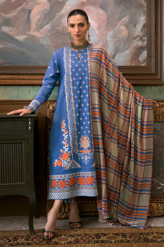 3 Piece Embroidered Suit | W-FB-WH-26-485996