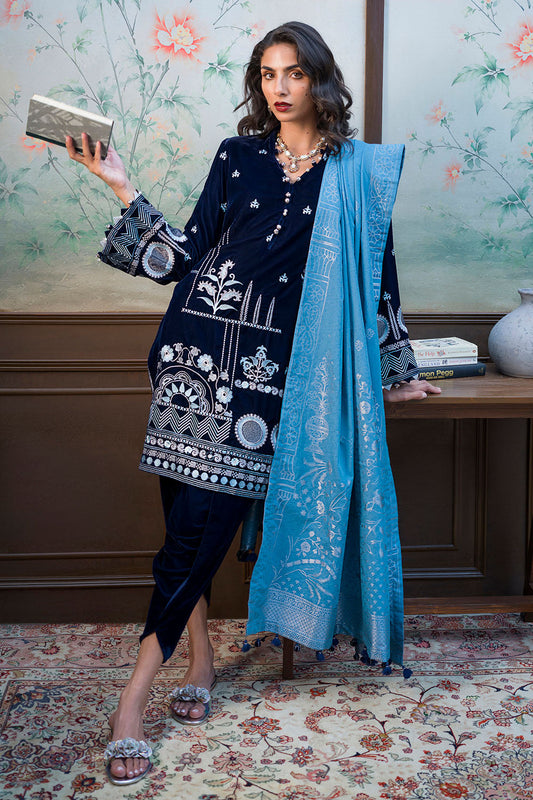 3 Piece Embroidered Suit | W-FB-WH-26-486006