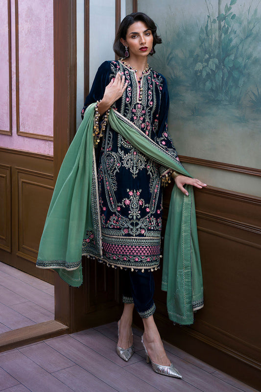 3 Piece Embroidered Suit | W-FB-WH-26-486010