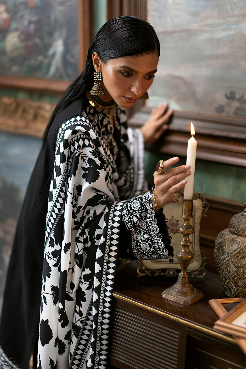 3 Piece Embroidered Suit | W-FB-WH-26-487537